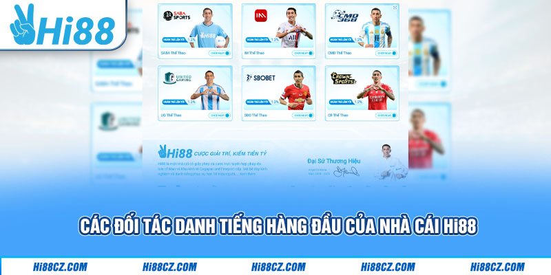 Cá Cược Thể Thao Hi88 - Sảnh Chơi Giải Trí Đẳng Cấp 2024 4 Các đối tác danh tiếng hàng đầu của nhà cái Hi88